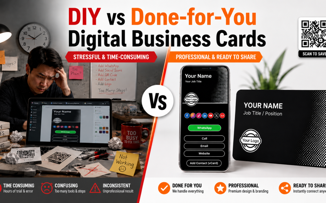Done-for-You vs DIY Digital Business Cards: Which Is Better for Busy Business Owners?