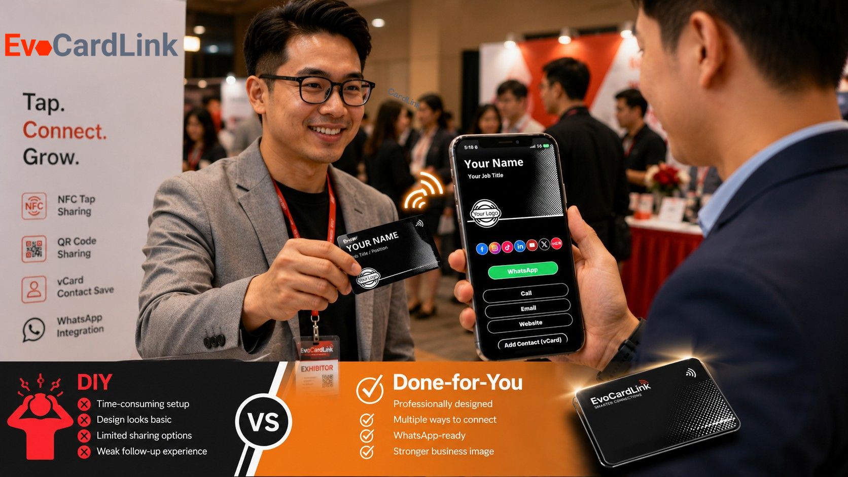 NFC Digital Business Card for exhibition 
