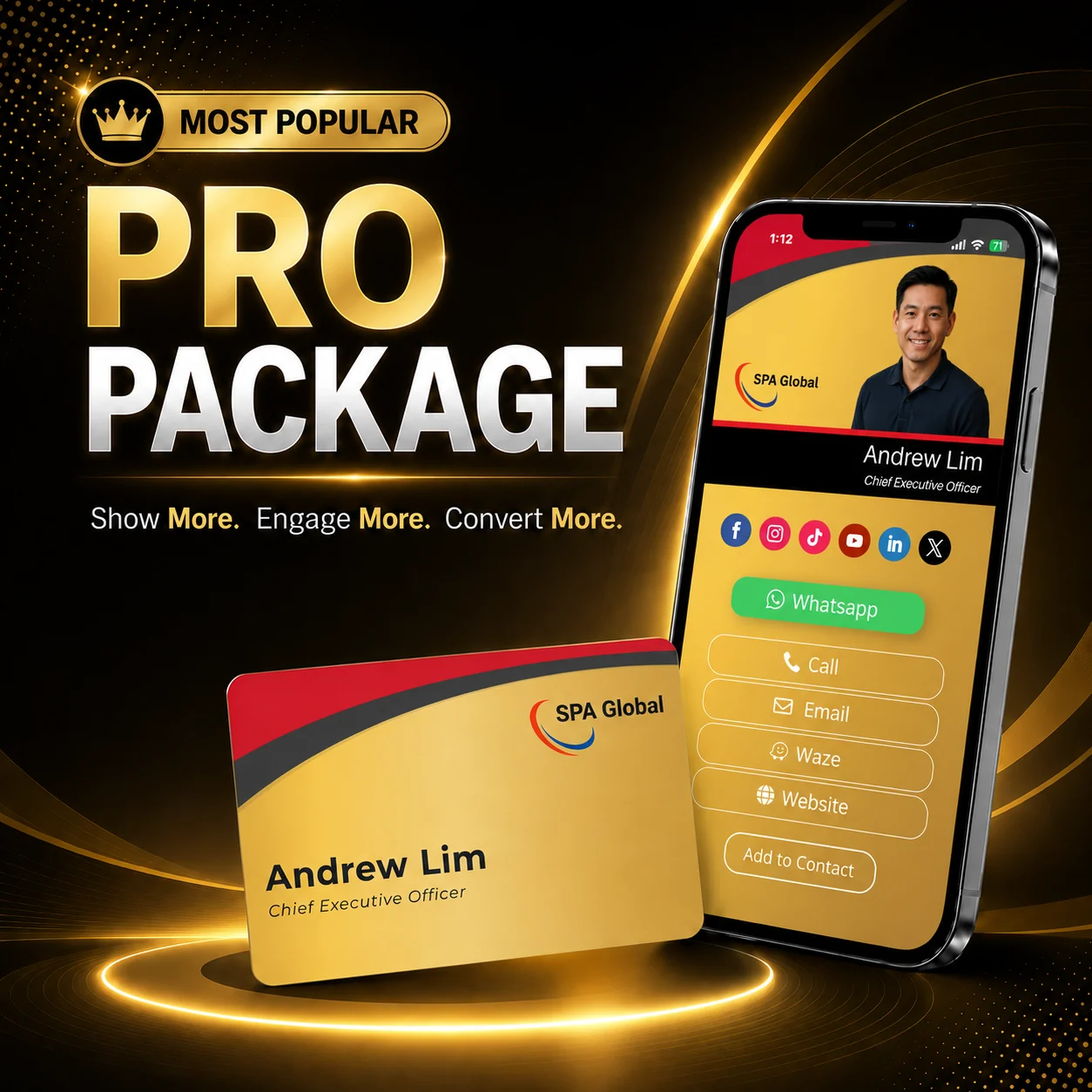 EvoCardLink Pro Package with business showcase features