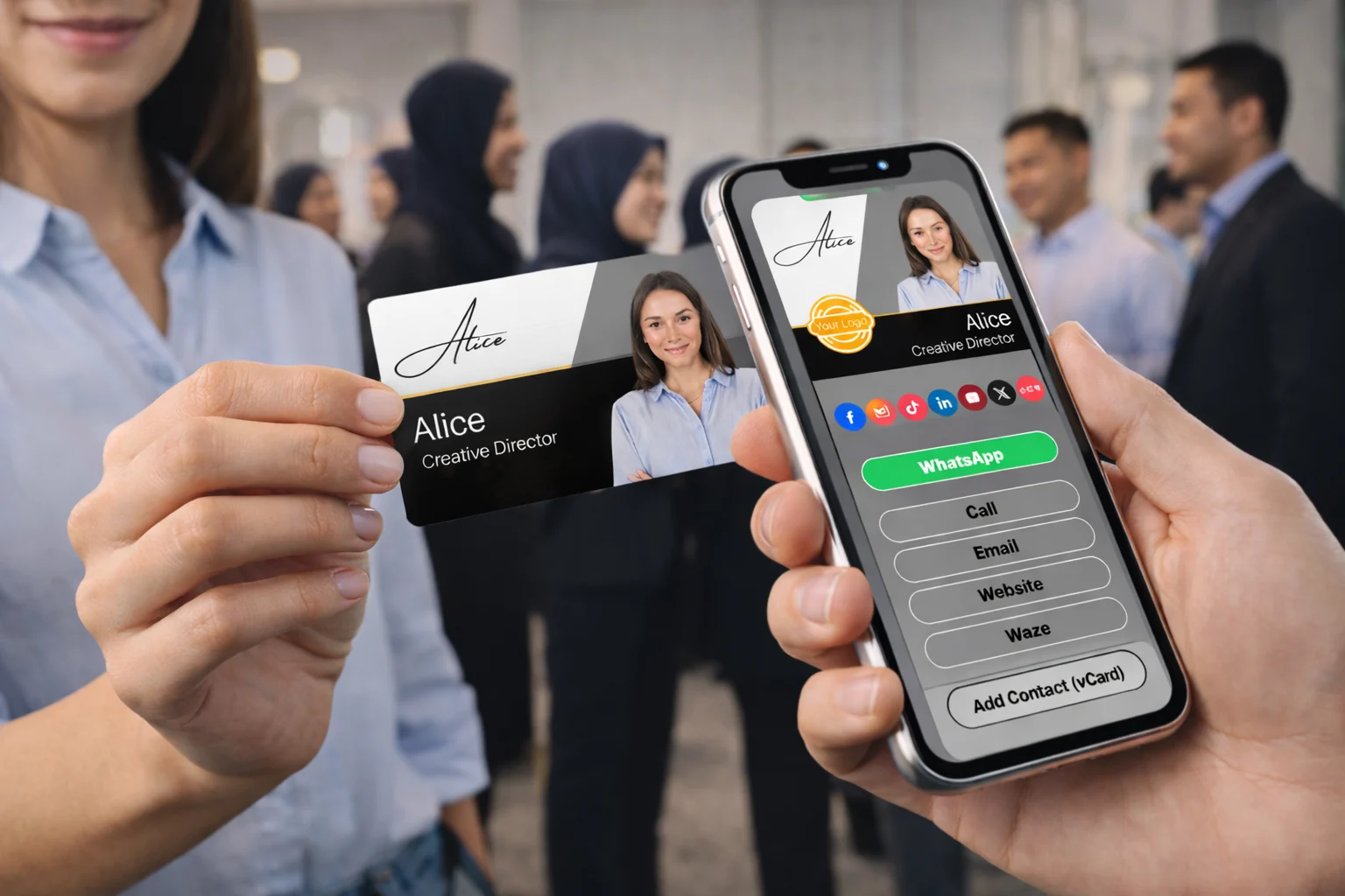 NFC Digital Business Card sharing in Networking Event