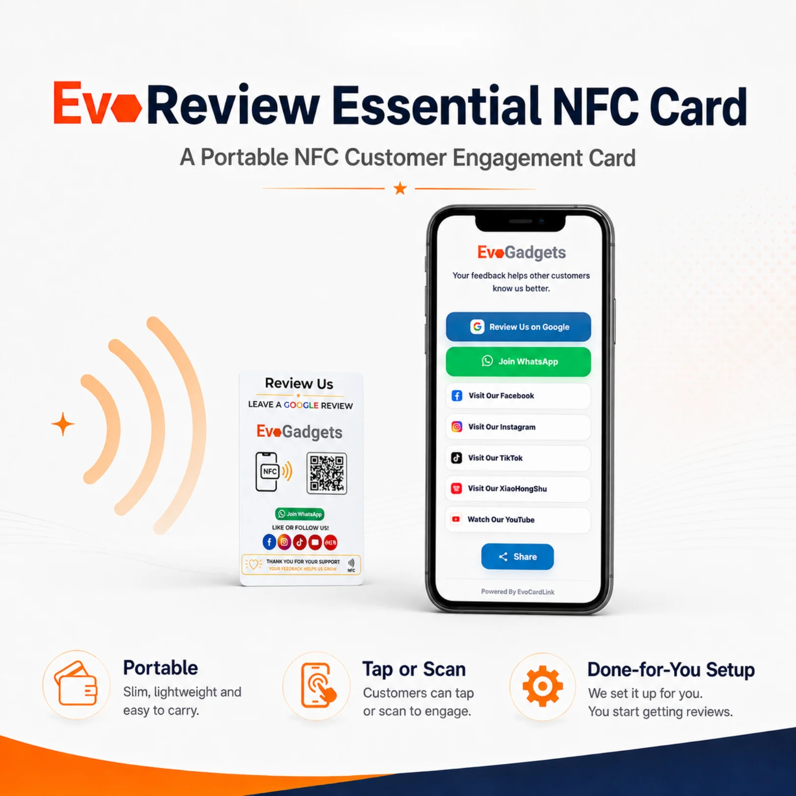 EvoReview Essential NFC customer engagement card